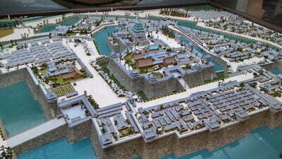 徳川時代大阪城復元模型